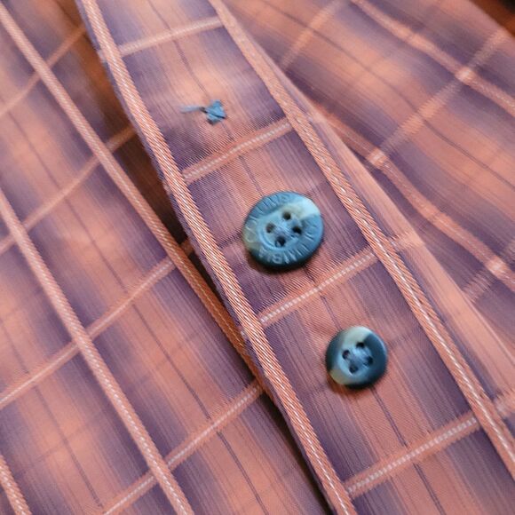 XLT COLUMBIA Omni FALL plaid brown orange outdoor PFG long sleeve SHIRT XL TALL - Picture 6 of 16